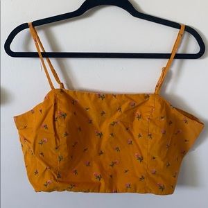 Cropped floral American Eagle tank top